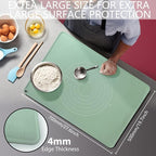 Silicone Pastry Mat 28" x 20" Non Stick Silicone Baking Mat Extra Thick Pastry Mat with Measurements Food Grade Pastry Mats for Rolling Dough,Bread,Pie,Cookies,Pizza and fondant,Food Grade Baking Mat