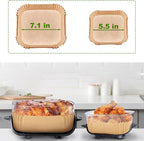 Air Fryer Liners for Ninja Crispi, Disposable 125 + 125 Pcs Ninja Crispi Accessories for Ninja Crispi 4-in-1 Portable Glass Air Fryer Cooking System, Non-Stick Ninja Crispi Liners Disposable