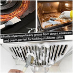 2-Piece Set Handheld Dish Brush with Brass Scrubber and Steel Scraper for Stubborn Grease - Dual-Head Cleaner for Pots, Pans, Stovetop, Sink