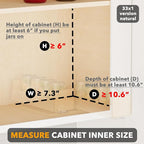 SpaceAid Bamboo Pull Out Spice Rack Organizer for Cabinet, Heavy Duty Slide Out Seasoning Kitchen Pantry Sliding Vertical Organization, 7.3" Wide, 2 Drawers(3" Wide), 1-Tier, Natural
