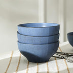 Stone Lain Rio 4-Piece Bowl Set Stoneware, Blue