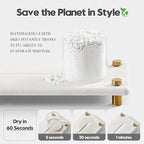 Razborci Stone Drying Tray, Gold Sink Caddy, Water Absorbing Faucet Mat Kitchen Sink Organizer, Diatomite Bathroom Counter Coaster, Soap Dish Rack Riser Dispenser Sponge Holder, Beige 10" x 4"