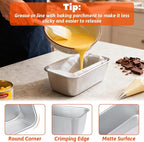 6 Pack Aluminum Loaf Pans 8x4 Inch Banana Bread Pan for Homemade Bread Baking Pan for Oven 2.8” Deep Metal Meatloaf Pan Sandwich Bread Loaf Pans for Baking Bread Tins for Baking Meat Loaf Cake