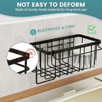 StorageRight 4-in-1 Sponge Holder for Kitchen Sink, Sink Caddy Organizers and Storage with Adhesive Hook & Suction Cups, Rustproof Kitchen Sink Organizer for Home Decor - Black