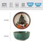 glowworm Christmas Cereal Bowls, 26 Oz Soup Bowls Set of 6 for Kitchen, Bowls Set for Rice, Oatmeal, Dessert, Dishwasher & Microwave safe