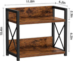 Giikin Countertop Shelf Organizer, 2 Tier Kitchen Spice Rack for Countertop, Wood Coffee Counter Shelf Organizer for Home (Brown, S)