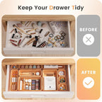 A-LUGEI【𝟰𝟲𝗣𝗖𝗦】【5 Size】Tool Box Organizer Tray Divider Set, 【Orange】 Desk Drawer Organizer,Garage Organization and Storage Toolbox Accessories Rolling Tool Chest Cart Cabinet WorkBench Part