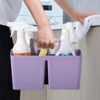 rejomiik Portable Shower Caddy Basket Plastic Cleaning Caddy Organizer Storage Tote with Handle for Bathroom, College, Dorm Room Essentials, Purple