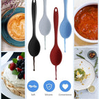 Shappy 4 Pieces Silicone Cooking Spoons 10.6 Inch Heat Resistant Kitchen Spoons for Mixing, Serving and Stirring Upgrade Large Non Stick Basting Utensils, Dishwasher Safe(Spoon,Fashionable Color)
