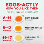 Dash Rapid Egg Cooker - Boiler, Poacher & Steamer - Includes Measuring & Recipe Guide - Dishwasher Safe - BPA Free - Holds 7 Eggs, Aqua