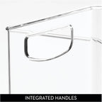 iDesign Stackable Clear Plastic Bin - Kitchen Organizers and Storage for Fridge and Pantry, 6-Pack