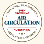 Farberware GoldenBake Nonstick Bakeware Cookie/Baking Sheet Pan Set, 2 Piece, Gray