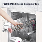 Tomorotec 21" x 15.5" Roll Up Dish Drying Rack Over Sink Drying Rack Sink Cover Kitchen Sink Accessories Gadget Multipurpose Organizer Foldable Stainless Steel Drainer