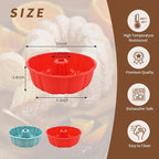 2 Pack Silicone Cake Pan Nonstick,10 Inch, Silicone Cake Molds,Pound Cake Pan, Baking Cake Pan for Jello,Gelatin,Cake,Brownie and Bread（Red+Blue）