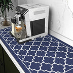WISELIFE Dish Drying Mat Super Absorbent Drying Mat Large Dish Drying Mats for Kitchen Counter Easy Clean Dish Mat Kitchen Drying Mat18"x 32" Stylish Blue