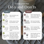 Dorai Home Dish Pad - Collapsable Stone Dish Drying Mat with Diatomaceous Earth for Quick Drying - Ultra Absorbent - Encased in Woven Silicone - Eco-Friendly, Foldable - Original 19.9"x15.2", Slate