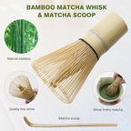 Matcha Whisk Set, 8pcs Japanese Ceremonial Matcha Kit include Mixing Bowl with Spout, Bamboo Whisk and Holder, Bamboo Matcha Scoop and Spoon for Matcha Tea Lovers