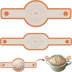 HOTEC Silicone Bread Sling for Dutch Oven - 2 Pack Non-Stick Baking Mat with Long Handle Easy to Transfer Sourdough Bread, Reusable Heat Resistant to 500°F/260°C Dutch Oven Liners Baking Supplies