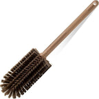 SPARTA Large Water Bottle Brush Ideal for Wide-Mouth Jars, Bottles and Tumblers, Dishwashing Tool with Handle for Home and Commercial Kitchens, Plastic, 16 Inches, Brown, (Pack of 4)