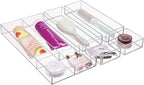 iDesign Clarity Plastic Drawer Organizer, Storage Container for Silverware, Utensils, Kitchen Gadgets in Pantry, Cabinets, Countertops, 4" x 12" x 2" - Clear