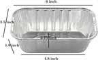 (50 Pack) 1Lb mini Loaf Pans Heavy Duty Disposable Aluminum Foil Bread Tins Standard Size 6" X 3.5" X 2.5" Oven Safe Sturdy Small Bread Tin Pans 1 Pound Loaf Pans