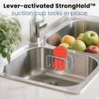 HLOOL Sponge Holder for Kitchen Sink, Kitchen Sponge Holder, Sink Caddy for Sponges, Scrubbers, Soap(Silver)