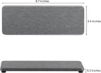 NiuYichee 2 Pcs Water Absorbing Stone Trays, Kitchen/Bathroom Sink Soap Dish, Diatomite Tray Used for Hand Soap & Cosmetic Bottles in The Modern Home, 3.15" W x 8.7" L, Gray