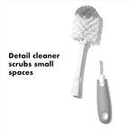 OXO Tot Bottle Brush with Nipple Cleaner and Stand – Gray, 2-Pack