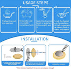 Kitchen Scrub Brush with Handle, Non-Scratch Extra Strong Cleaning Brush for Wok, Cast Iron, Pans, Oven Racks, Air Fryer - Strong Model