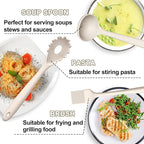Umite Chef 22-Piece Silicone Cooking Utensils Set，Heat Resistant & Dishwasher Safe Kitchen Tools, Black Non-Scratch Spatula Set for Nonstick Cookware (Khaki)