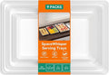 SpaceWhisper 9 Pack Serving Tray, Serving Platters for Snacks, Fruit, Cookies, Dessert, Large Reusable Rectangular Party Platters,3 Pack of 3 Size Set Large 16"*11",Medium 14"*9",Small 12"*7"