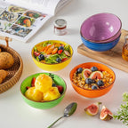 vancasso Bonita 12 Oz Small Bowls Set of 6, Ceramic Mini Dessert & Dipping Dishes, 5" Kids Bowls for Dip and Snacks, Microwave Safe Multicolor