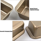 Bread Loaf Pan,10 Pack Nonstick Loaf Baking Pan 9.5 x 5 Inch Loaf Pan Homemade Bread Pan,long-lasting Baking Tin for Homemade Bread, Brownies & Pound Cakes - Kitchen Essential, Easy Release (Gold)