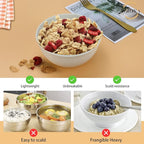 Wrova Wheat Straw Bowl Sets,8 PCS Unbreakable Cereal Bowl 26 OZ,Microwave and Dishwasher Safe Bowls,Bowl Sets BPA Free for Serving Soup,Oatmeal and Salad Summer-Sea Series
