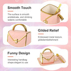 Handbag Shaped Mug, Handbag Coffee Mug And Saucer, Purse Coffee Ceramic Mug Set 10 Oz/ 310 ml Cute Creative Design Travel Tea Cup for Women Thanksgiving