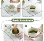 Clay&Fire Matcha Whisk Set, Ceramic Matcha Set, Matcha Bowl with Spout and Whisk,9 pcs Matcha Tea Kit for Matcha Lovers, Ideal Gift Christmas, Birthday（Beige）