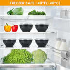 Kitch’nMore 36oz Extra-Thick Meal Prep Bowls with Lids, Plastic Containers with Clear Covers for Noodles, Poke Bowl, Salad, Soup - Freezer, Microwave & Dishwasher-Safe (30Pack)