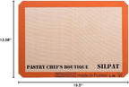 Sasa Demarle Silpat Premium Non-Stick Silicone Baking Mat, Big Sheet Pan Size (2/3 Sheet Pan) for a 15''x 21'' Sheet Pan - 13.58''x 19.5'' - ONE MAT ONLY - by Pastry Chef's Boutique