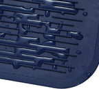 MicoYang Silicone Dish Drying Mat for Multiple Usage,Easy clean,Eco-friendly,Heat-resistant Silicone Mat for Kitchen Counter or Sink,Refrigerator or Drawer Liner Navy Blue 5XL 36inches x 18inches