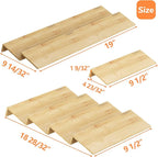 AMBIRD Bamboo Spice Drawer Organizer with Non-slip Mat,4 Tier Jar Spice Rack Tray 9.5'',Seasoning Organizer for Kitchen,Cabinet,Drawers,Countertop