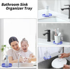 MicoYang Silicone Bathroom Soap Dishes with Drain Spout-Bathroom and Kitchen Sink Organizer,Sponge Holder,Dish Soap Tray,Perfect for Dispenser,Scrubber,Bottle on Sink or Counter-Light Purple 4.9"×3.2"