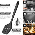 43 Pcs AIKKIL Kitchen Utensils Set, Heat Resistant Silicone Cooking Kitchen Utensils Set with Holder, Spoon, Spatula, Kitchen Gadgets Tools Set For Nonstick Cookware, Dishwasher(BPA Free, Black)