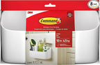 Command 10 Lb Large Organizing Caddy with 4 Strips,9.91" x 3.38" x 5.15",Heavyweight Damage-Free Hanging for Organizing Cleaning Supplies,Closet,and Pantry,(Pack of 8)