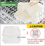 shopwithgreen Divided Serving Tray with Lid and Handle, Portable Snack Box, 12 Compartments Veggie Fruit Tray, Charcuterie Platter Snackle Box Container for Party, Snacks, Picnic, LARGER SIZE