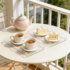 3 Pack Acrylic Serving Trays for Party, 12.9 x 7.1 Inch Scalloped Clear Serving Platter for Food Coffee Tea Snack, Catering Dessert Tray for Cupcake Fruit Party Table Decor (Tray-Clear)