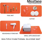 MicoYang Silicone Dish Drying Mat for Multiple Usage,Easy clean,Eco-friendly,Heat-resistant Silicone Mat for Kitchen Counter or Sink,Refrigerator or Drawer Liner Orange 4XL 32 inches x 18 inches