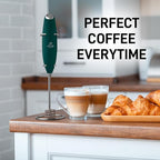 Zulay Kitchen Patented Tornado Triple Whisk Milk Frother with 4 Duracell Batteries – Handheld Foam Maker for Coffee, Lattes, Matcha & Hot Chocolate – Rich, Creamy Froth in Seconds