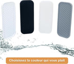 Silicone Organizer Tray, Soap and Sponge Holder for Kitchen Sink, Bathroom - Storage Tray for Dish Brush, Soap Dispenser, Dishwashing Accessories- 2 Pack (Clear)