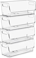 Sorbus Clear Pantry Storage Containers – Open Front Kitchen Organizer, Stackable Design for Cabinets, Shelves & Food Storage (Small Narrow, 4 Pack)