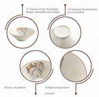 NJCHARMS Ceramic Japanese Ramen Noodle Soup Bowl, 2 Sets (6 Piece) 42 Ounce, with Matching Spoon and Chopsticks for Udon Soba Pho Asian Noodles (8 inch, Beige)